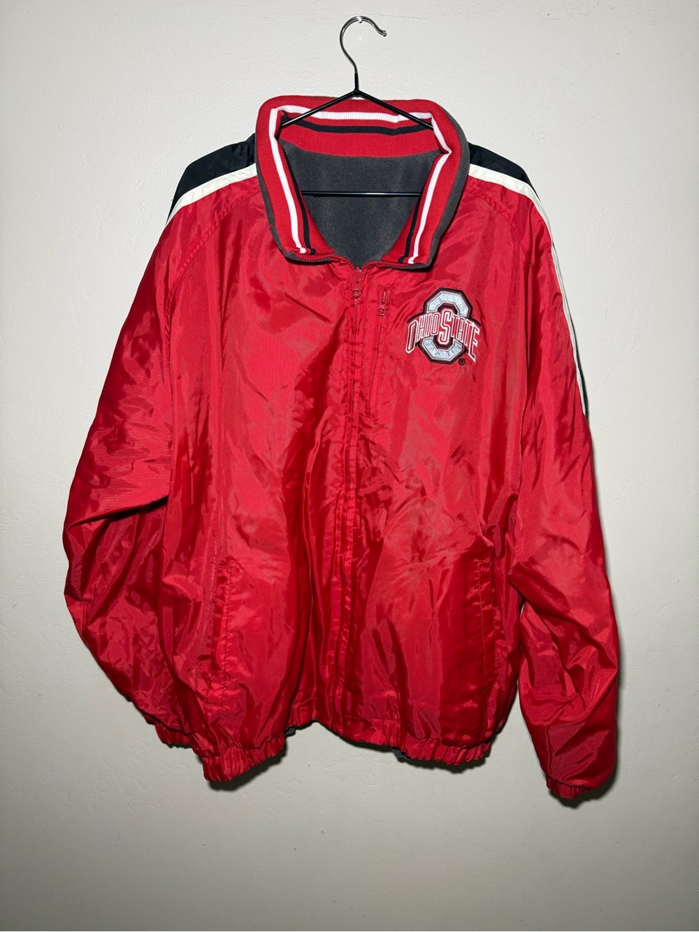 Ohio State Buckeyes Red Team Windbreaker Jacket Reversible